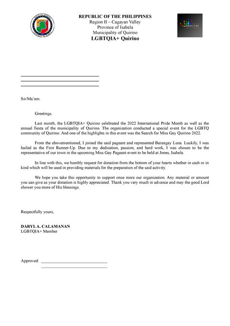 solicitation letter sample philippines|Solicitation Letter Format and Example Guide .